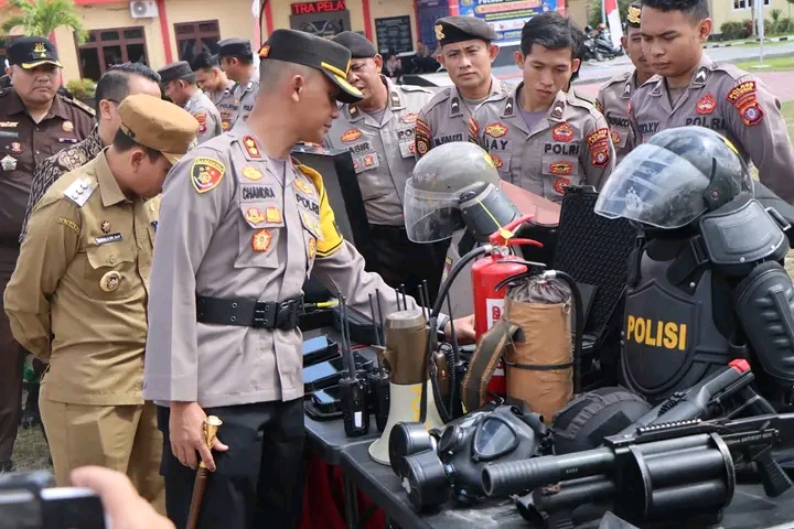 Siap Amankan Pilkada 2024, Polres Katingan Laksanakan Apel Gelar Pasukan Operasi Mantap Praja Telabang 2024