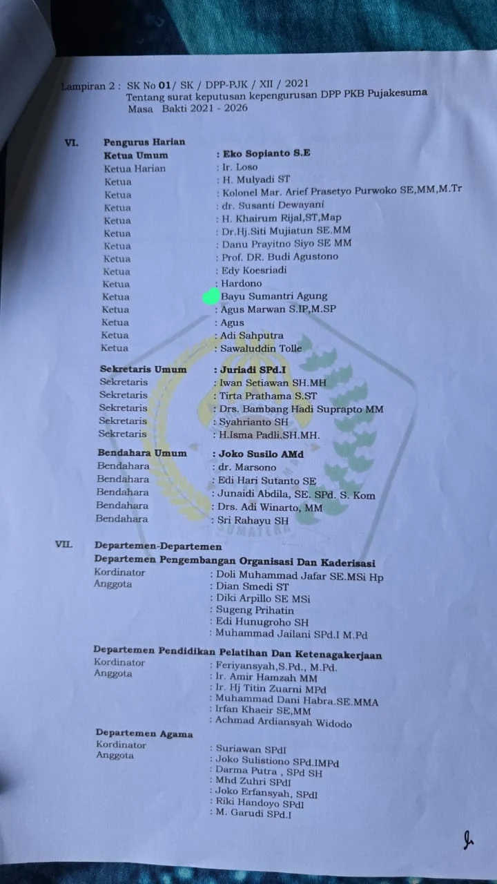 Hardono Dampingi Pendaftaran Calon Bupati - Wakil Bupati AYS-BSA Sebagai Ketua DPP Bid.Pembinaan Pengembangan Generasi Muda Pujakesuma
