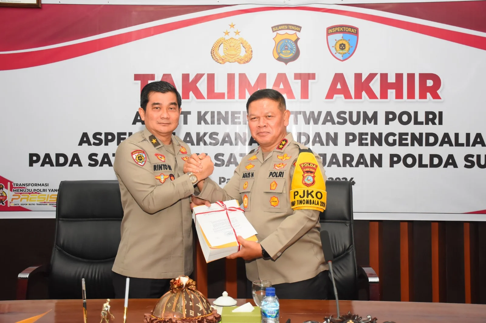 Taklimat Akhir Audit Kinerja Itwasum Polri Tahap II, Kapolda Sulteng: Evaluasi dan Masukan untuk Terus Bekerja Sesuai Aturan*
