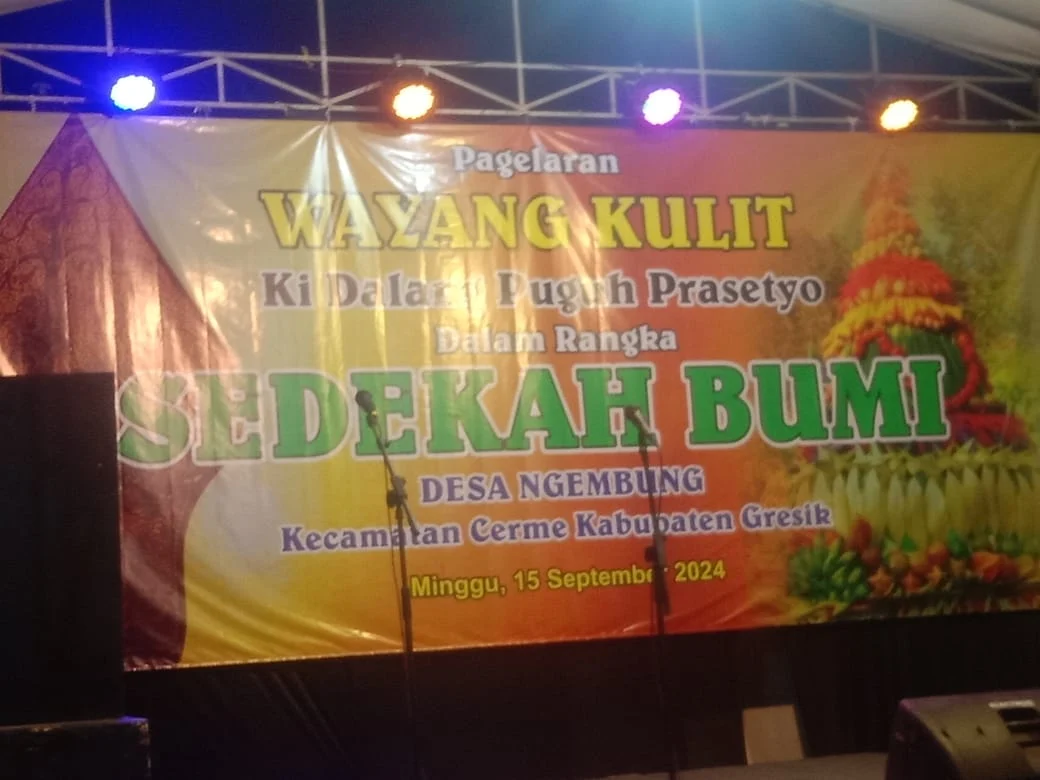 Wujud Syukur,Masyarakat Desa Ngembung,Kec.Cermei Kab Gresik Gelar Sedekah  Bumi