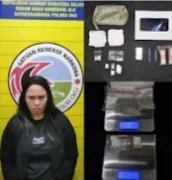 Seorang Wanita DI Duga Bandar Narkotik Di Bekuk Polisi Saat Akan Melakukan Transaksi Dengan Anggota