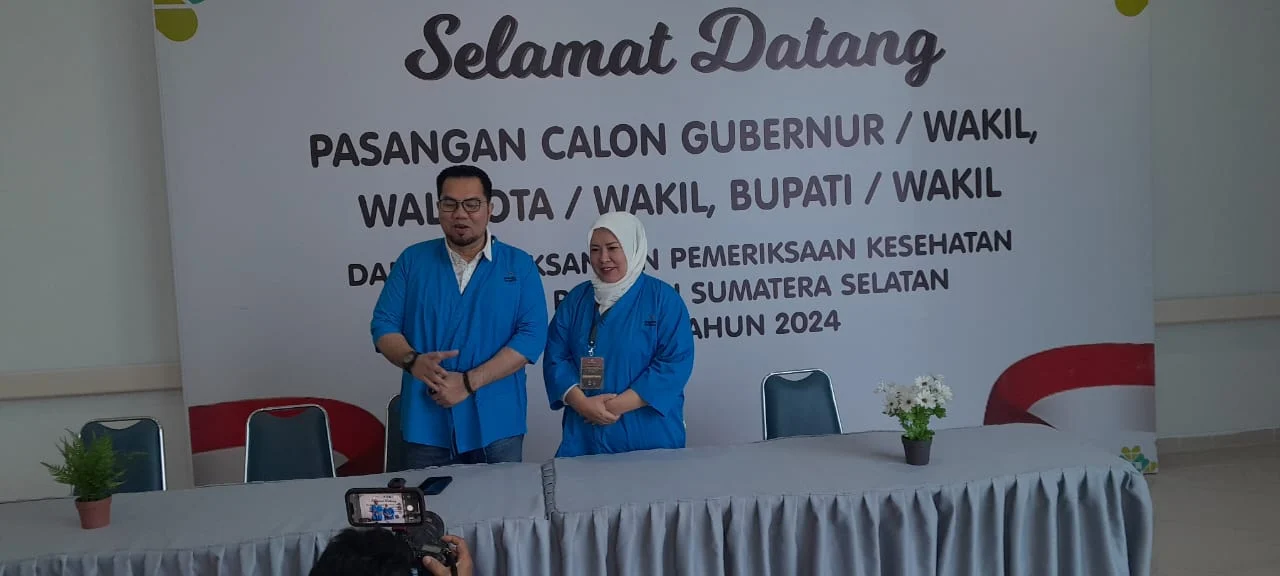 calon bupati empat Lawang HBA.HENI jalani serangkaian tes kesehatan di RS Muhamad Husen Palembang