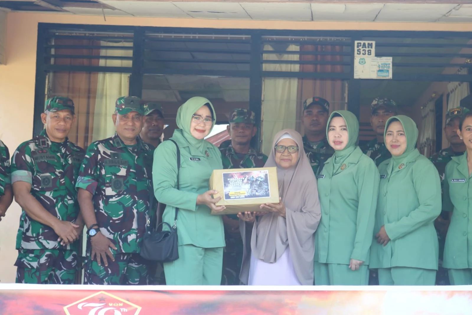 Bentuk Penghormatan dan Perhatian, Kodim 1509/Labuha Jalin Silaturahmi dan Bagi-Bagi Sembakonya Kepada Para Purnawirawan .Halmahera
