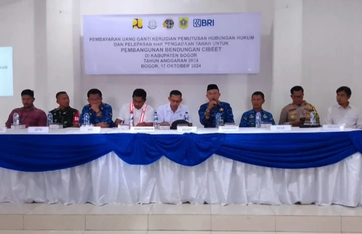 Pembayaran Uang Ganti Kerugian Tanah Bendungan Cibeet Tahap I Tahun 2024 Cair Rp.102 Milyar