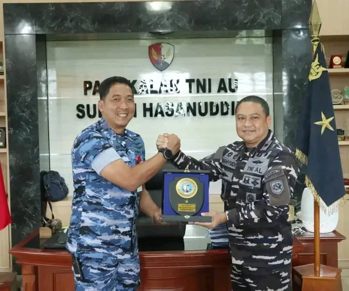 Danlanud Sultan Hasanuddin Terima Kunjungan Danlantamal VI Makassar