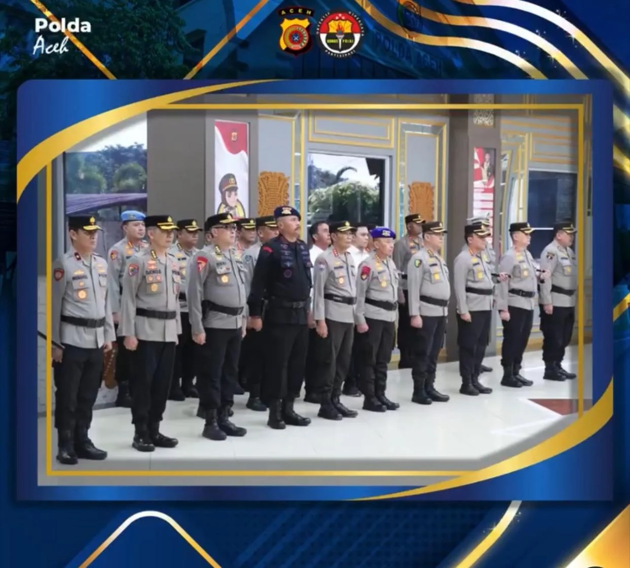 Kapolda Aceh Irjen Achmad Kartiko memimpin serah terima jabatan (sertijab) Direktur Reserse Kriminal Khusus (Dirreskrimsus) Polda Aceh.