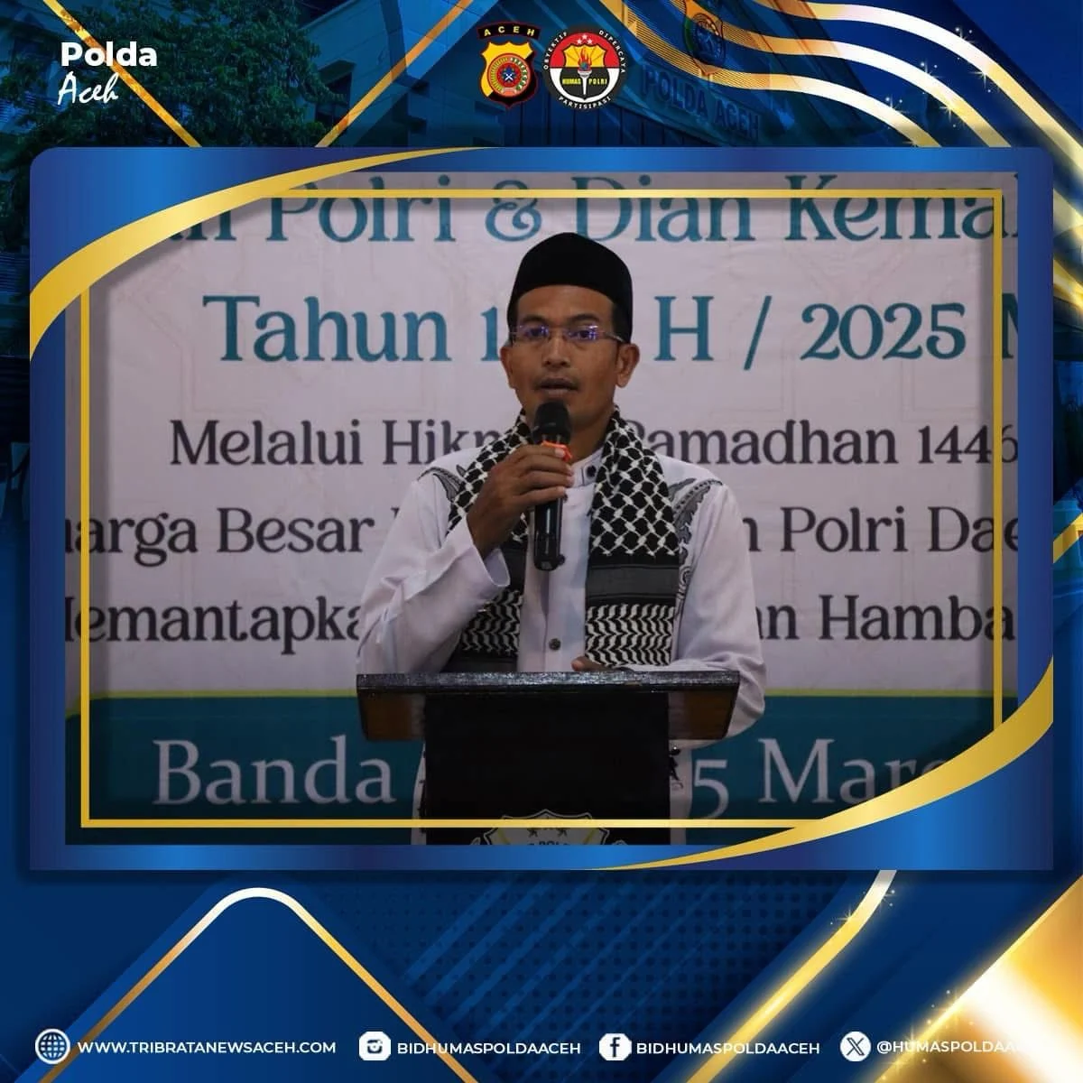 Wakapolda Aceh Brigjen Pol. Misbahul Munauwar SH menghadiri acara silaturahmi dan buka puasa bersama yang digelar oleh Persatuan Purnawirawan (PP) Polri