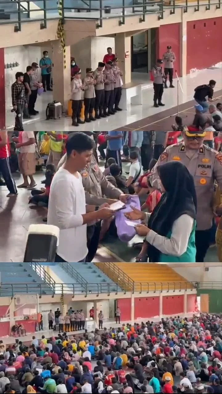 K-Cunk Motor membagikan 3.000 paket Zakat Mal di Gor Lembupeteng di dampingi oleh Kapolres Tulungagung