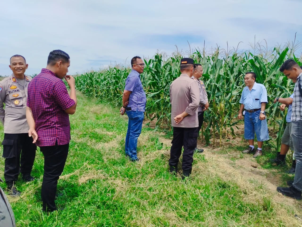 KAPOLRES BATU BARA AKBP DOLY NELSON ,H,H, NENGGOLAN ,SH ,MH  Melaksanakan Cek Ketahanan Pangan  Polri Dalam Mendukung Program Pemerintah