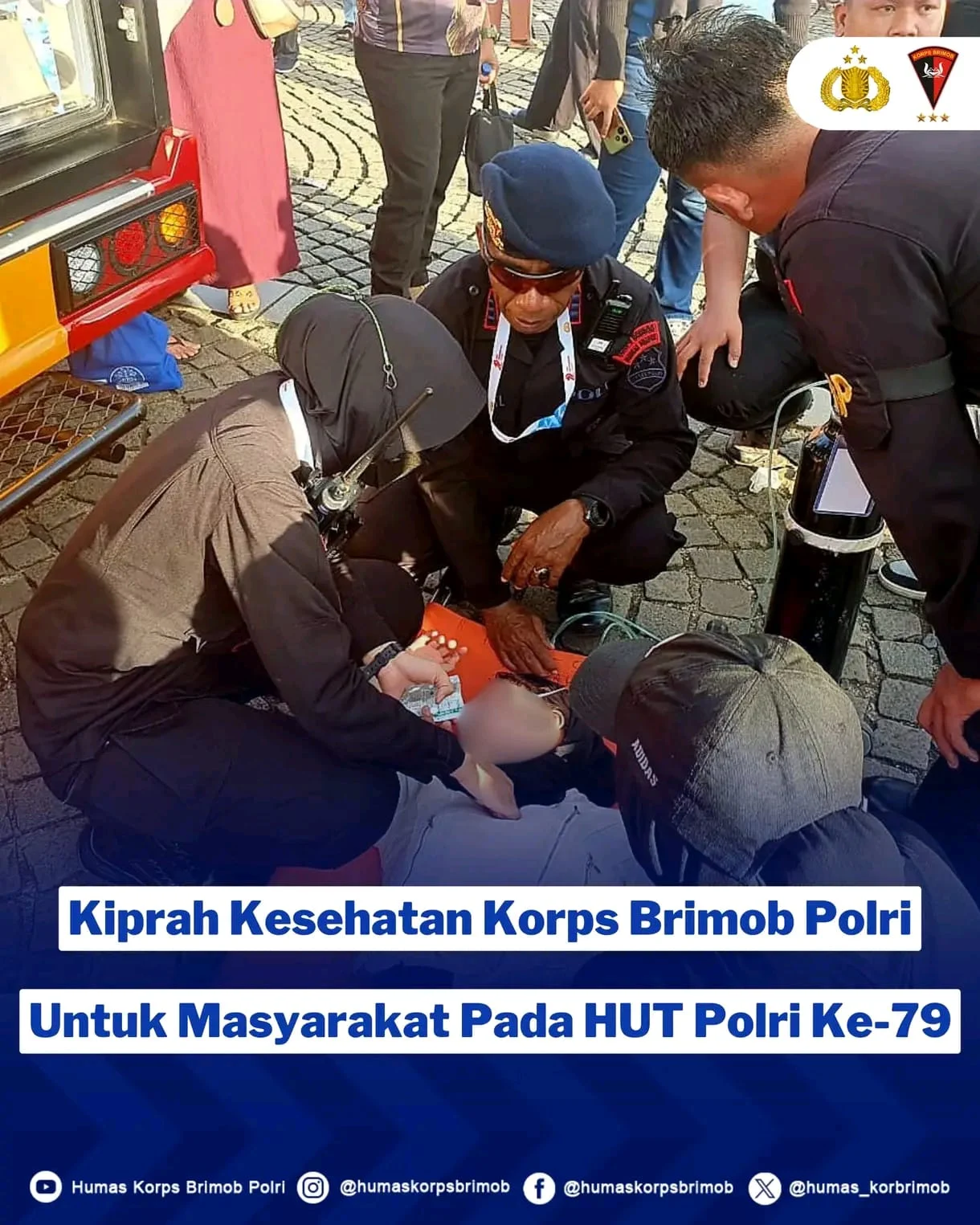 Kiprah Kesehatan Korps Brimob Polri Untuk Masyarakat Pada HUT Polri Ke-79