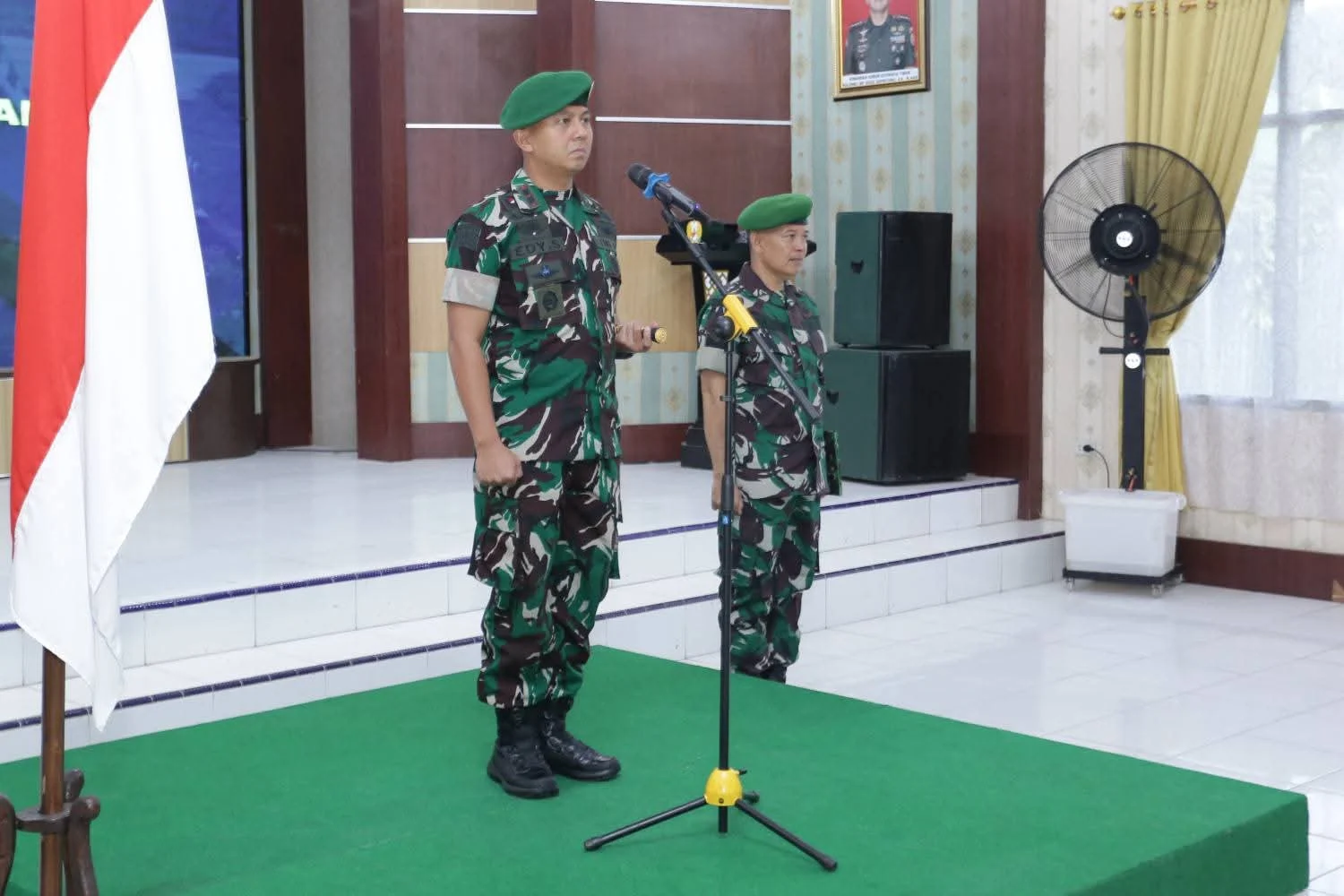 Dandim 0208/Asahan Laksanakan Tradisi Siram Air Bunga kepada Prajurit yang Naik Pangkat