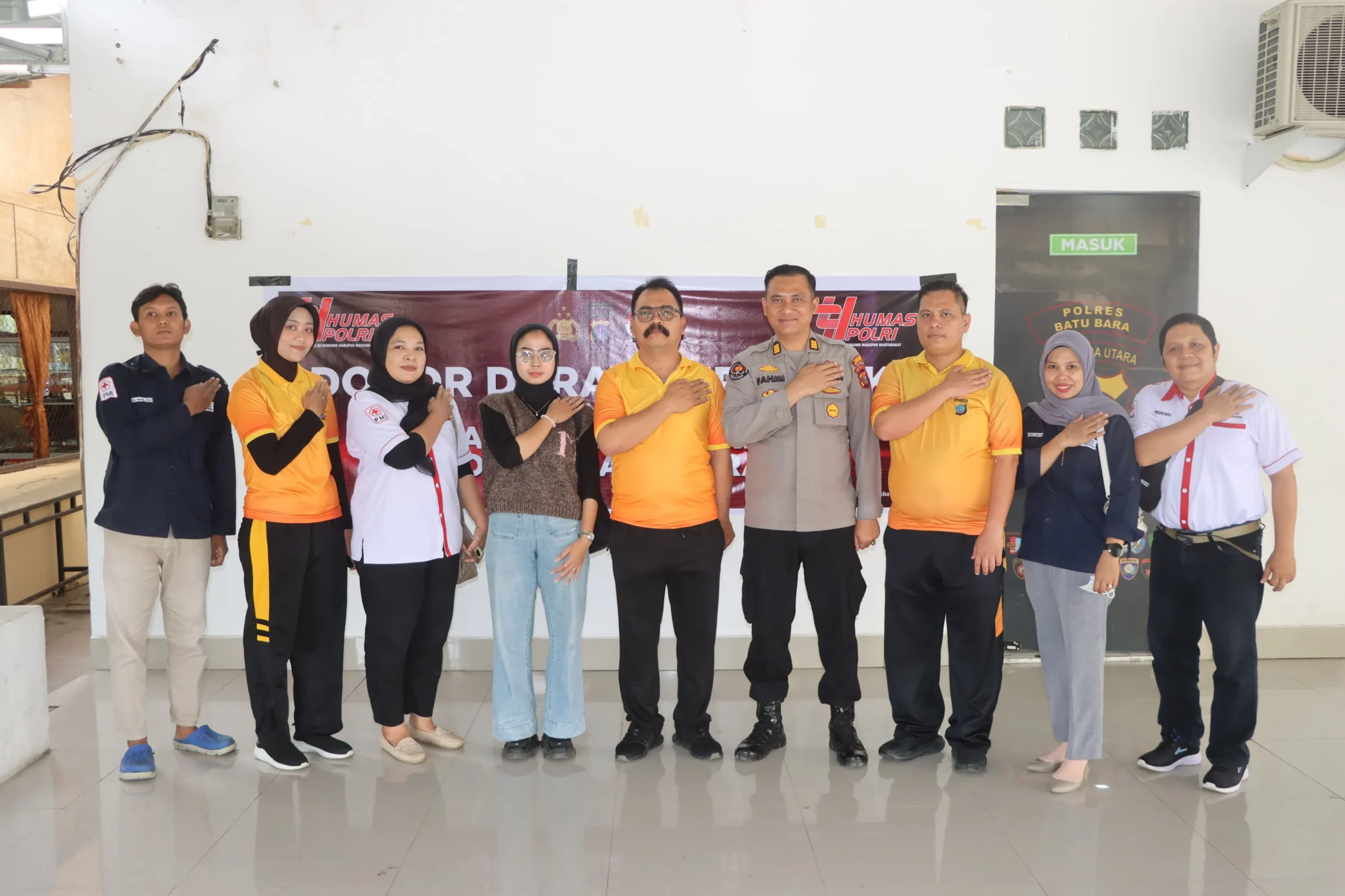 Pelaksanaan Giat Donor Darah Polres Batu Bara Bekerjasama Dengan PMI Kabupaten Batu Bara Dalam Rangka Hari Jadi Humas Polri Ke 74 Tahun 2025