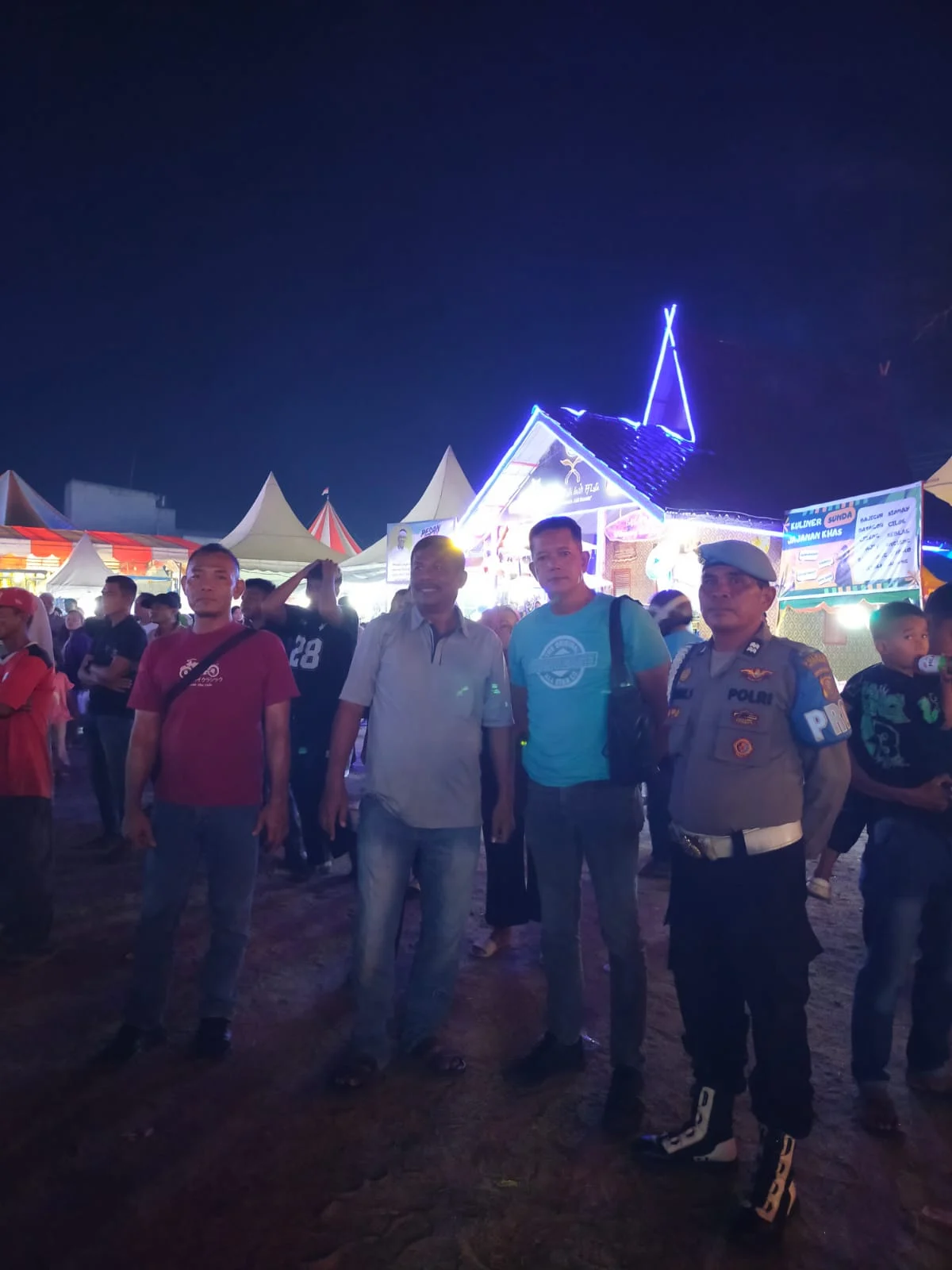 Personil Polsek Indrapura Melaksanakan  PAM, Kegiatan Pekan Seni Budaya Daerah (PSBD) VII Di Kabupaten Batu Bara
