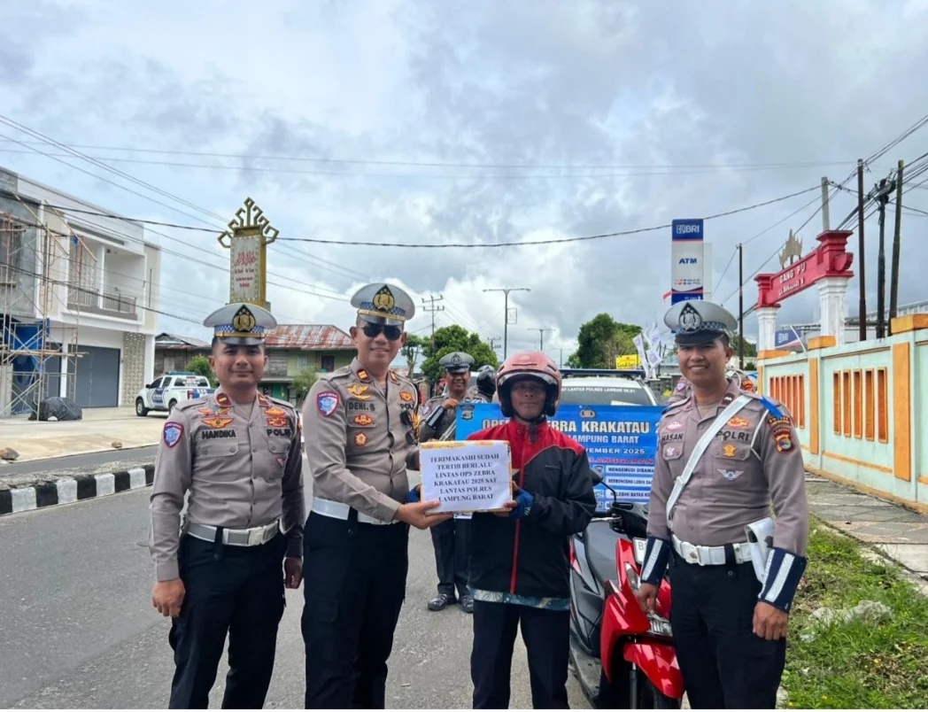 Satlantas Polres Lampung Barat Gelar Razia OPS Patuh Krakatau.