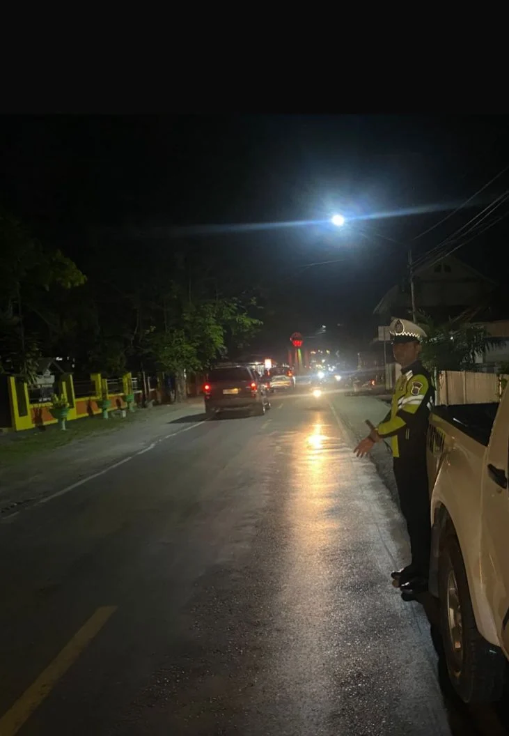 *Malam Aman di Touna Berkat Aksi "BLUE LIGHT PATROL" Satlantas*
