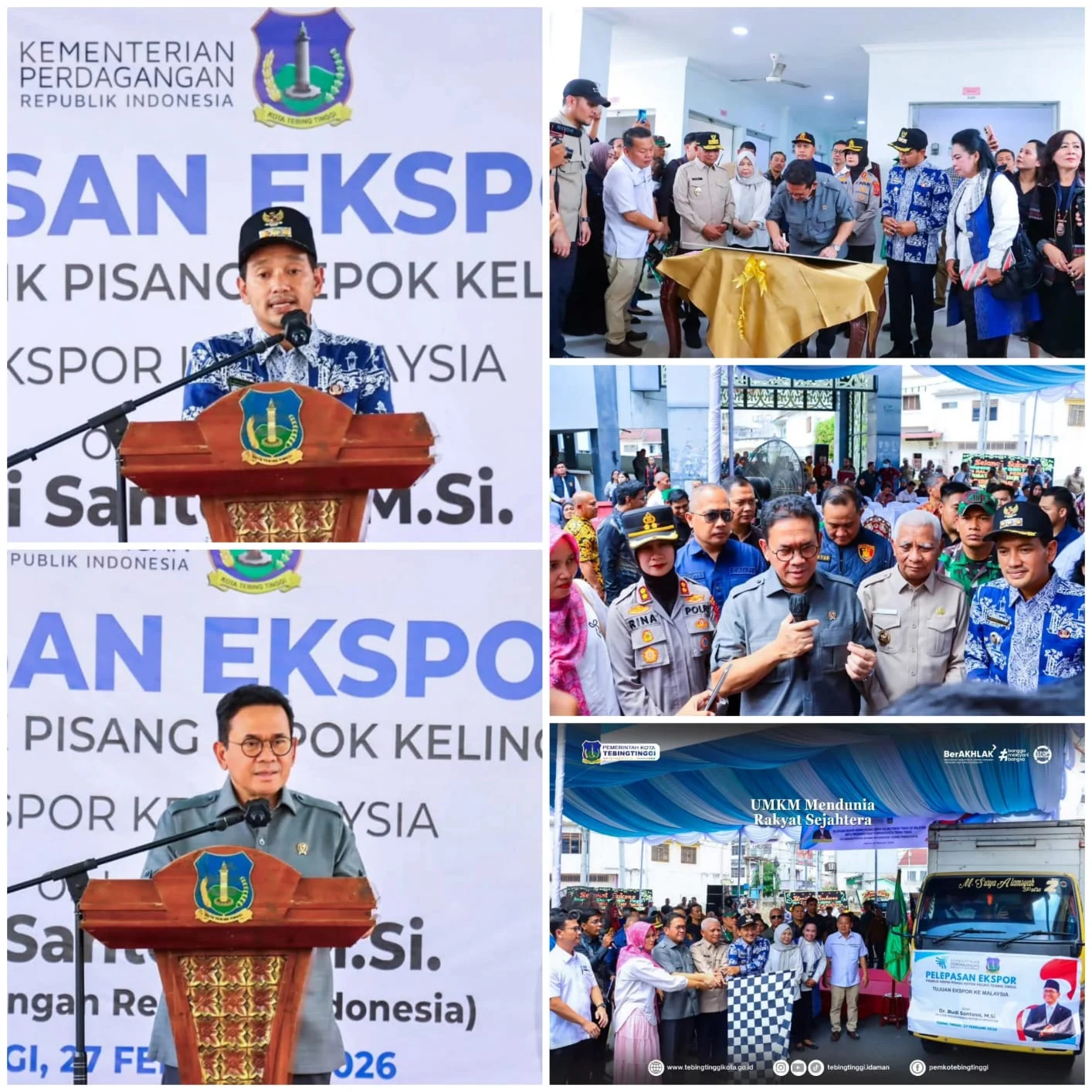 WALI KOTA TEBING TINGGI TERIMA KUNJUNGAN KERJA MENTERI PERDAGANGAN
