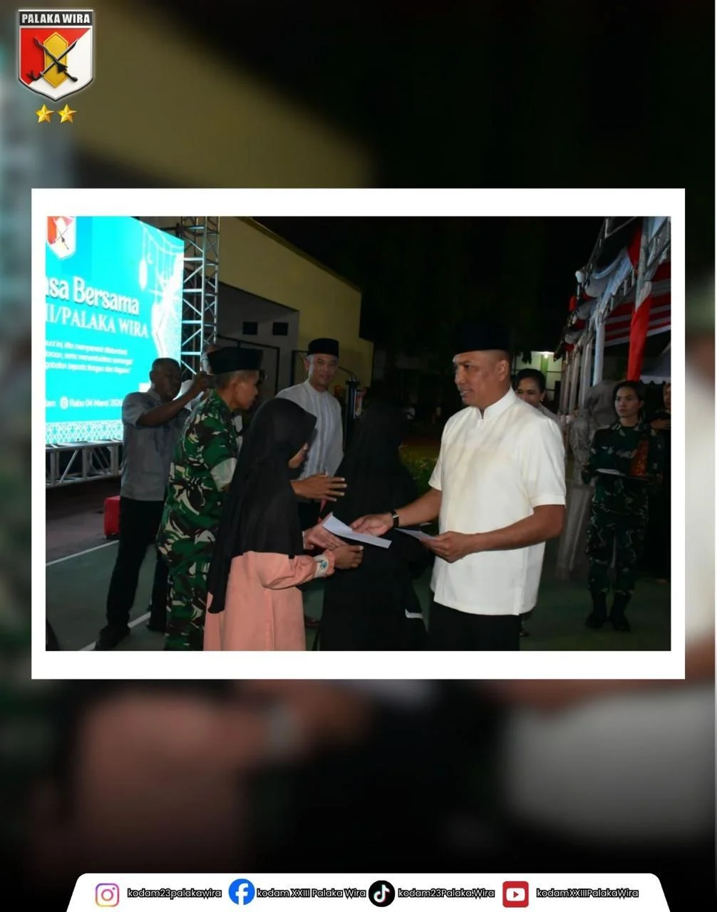 Momentum Ramadan, Kodam XXIII/Palaka Wira Perkuat Soliditas Melalui Kegiatan Buka Puasa Bersama