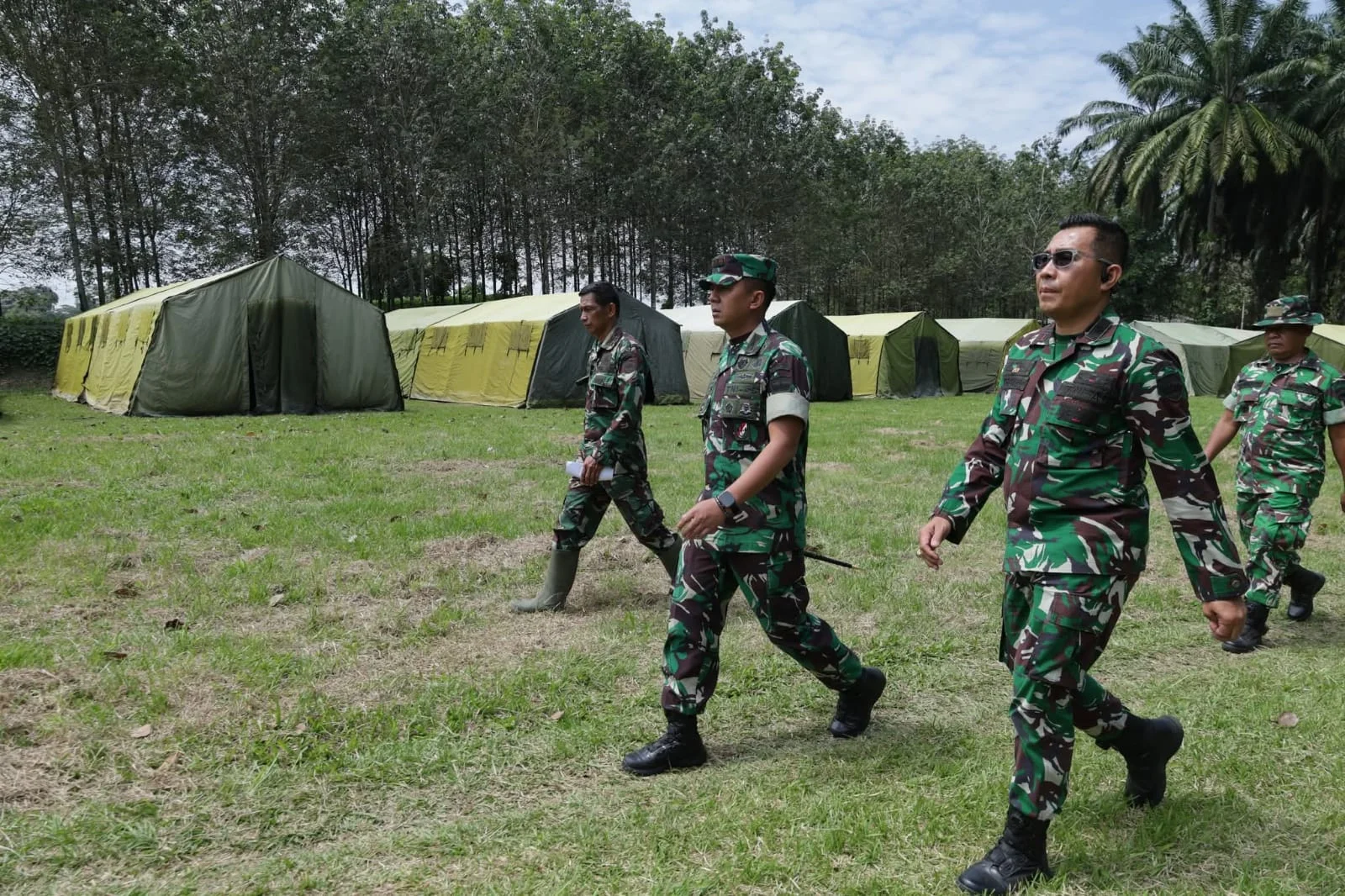 Dandim 0208/Asahan Tinjau Kesiapan Marshalling Area Yon TP 954/Naga Berkisar di Bandar Pasir Mandoge