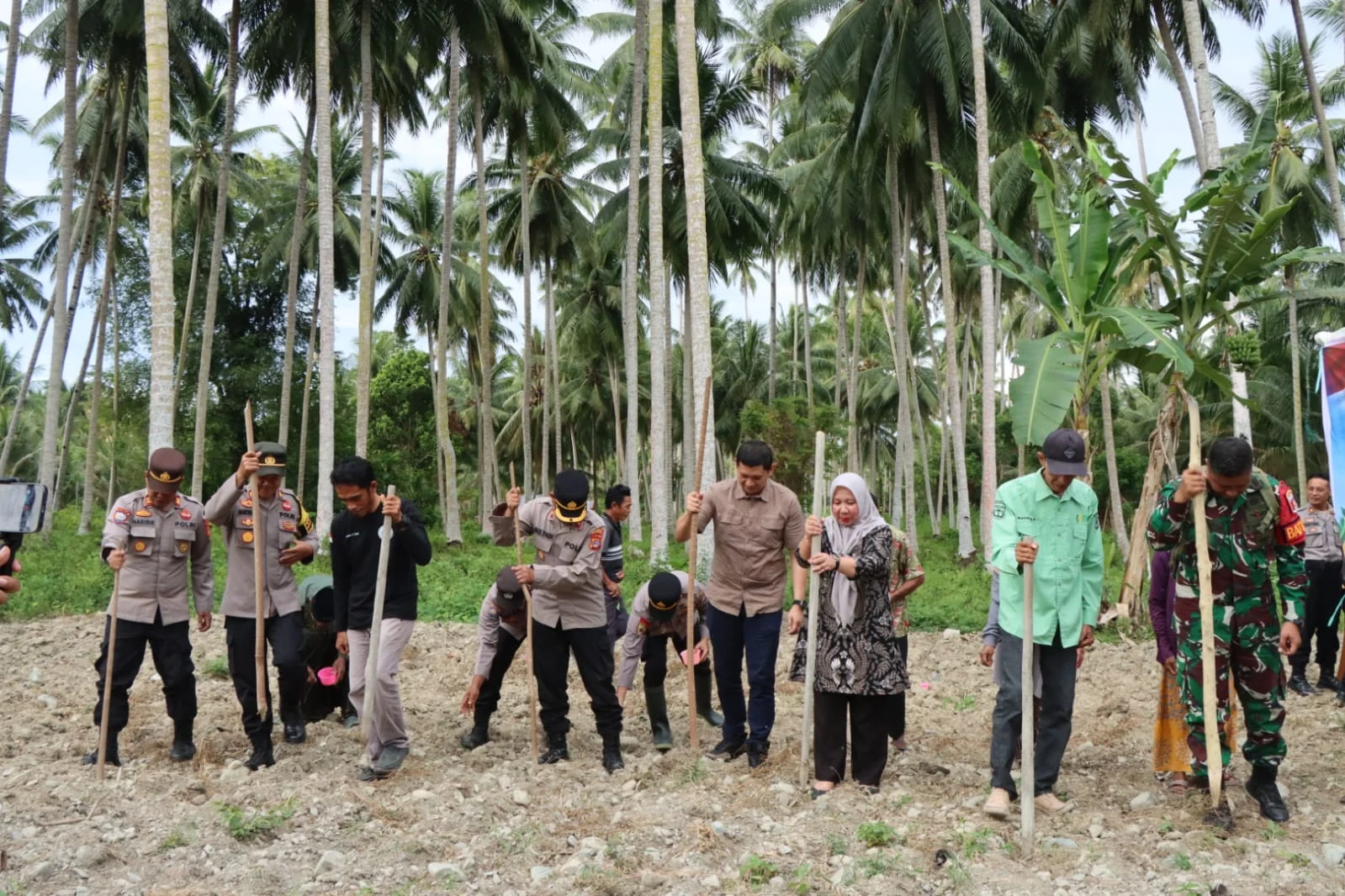 *Pantau Arahan Kapolri secara Daring, Wakapolres Touna Pimpin Penanaman Jagung Serentak 2026*
