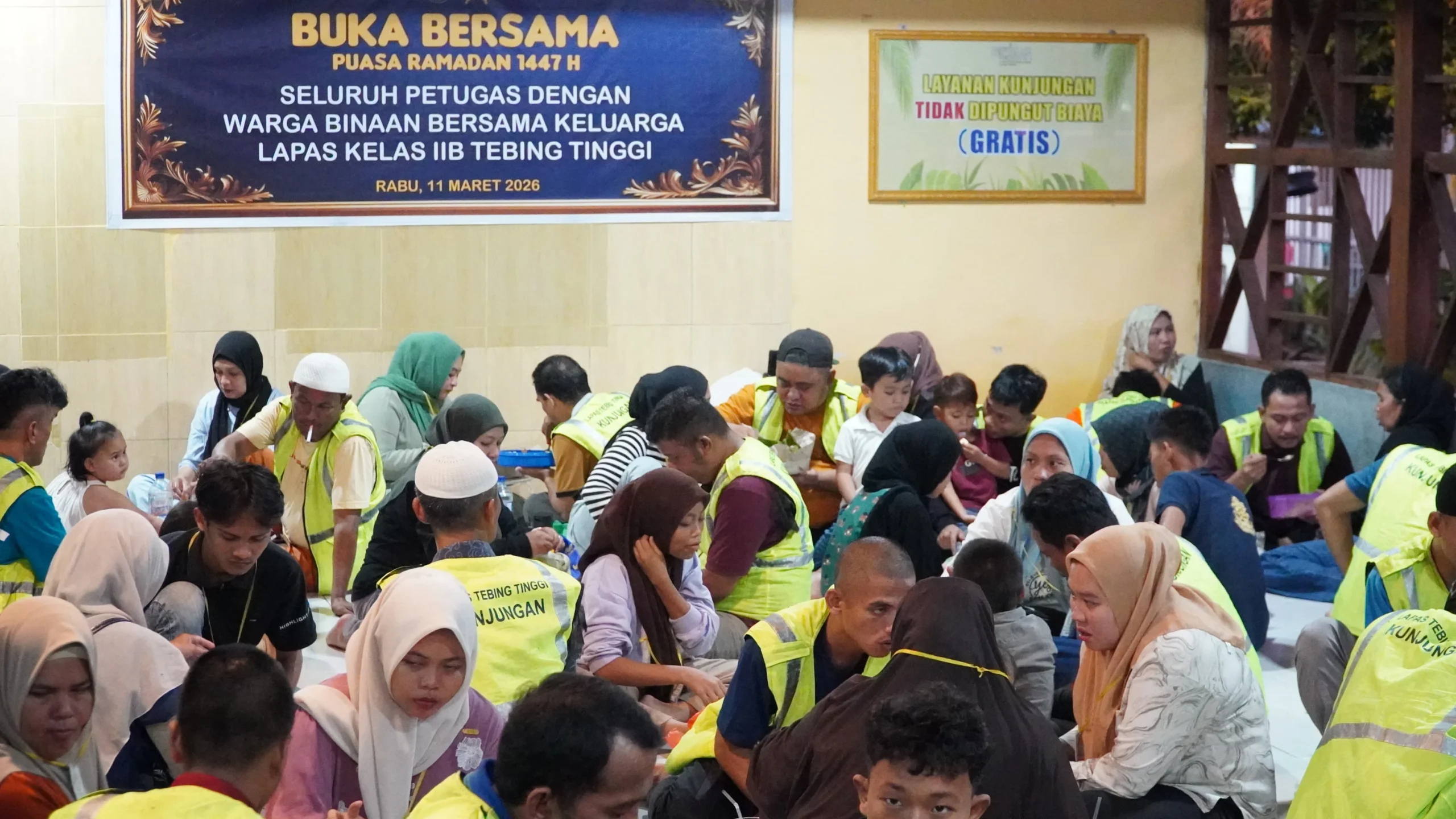 Lapas Tebing Tinggi Gelar Buka Puasa Bersama WBP dan Keluarga, Ciptakan Momen Haru Penuh Kebersamaan
