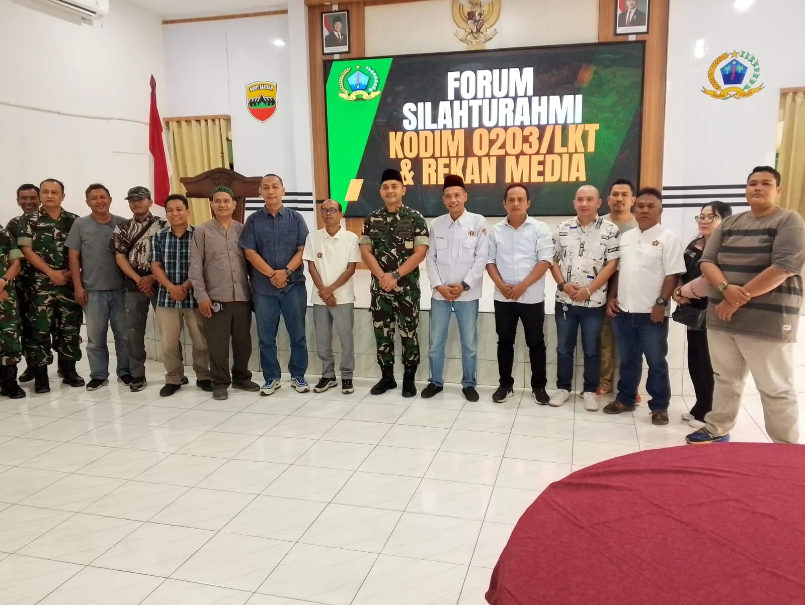*Forum Silaturahmi Kodim 0203/Lkt dan Rekan Media Terlaksana dengan baik*