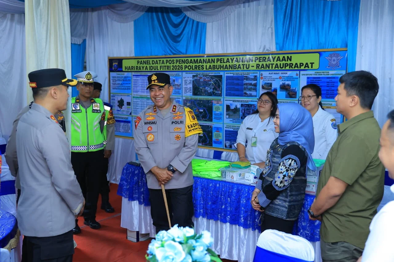 Kapolda Sumut Tekankan Pelayanan Humanis Saat Kunker, Cek Pos Pam Ops Ketupat Toba 2026 di Labuhanbatu
