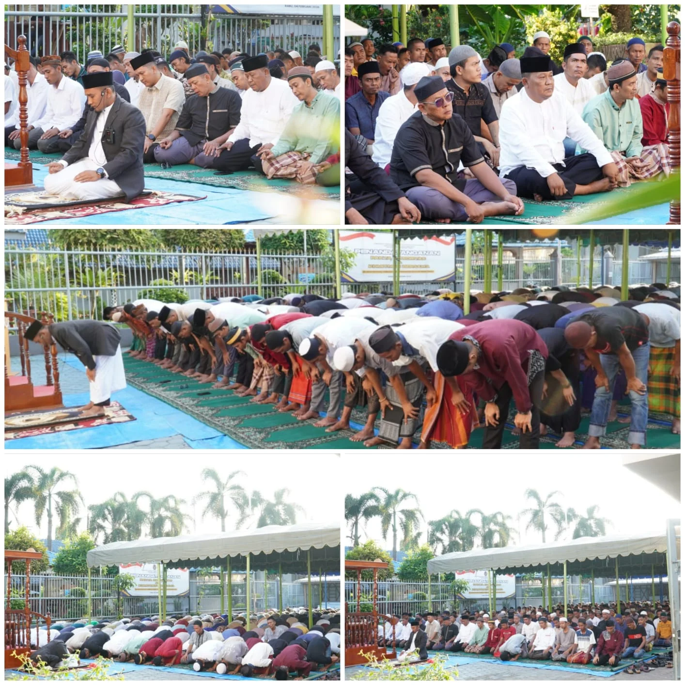 Merajut Asa di Hari Fitri: Suasana Ibadah Salat Id Bersama Petugas dan Warga Binaan Lapas Tebing Tinggi
