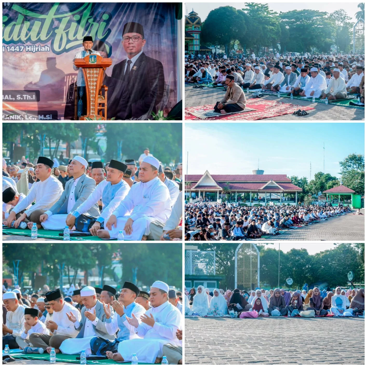 WALI KOTA DAN WAKIL WALI KOTA TEBING TINGGI LAKSANAKAN SHALAT IDUL FITRI 1447 H BERSAMA RIBUAN WARGA