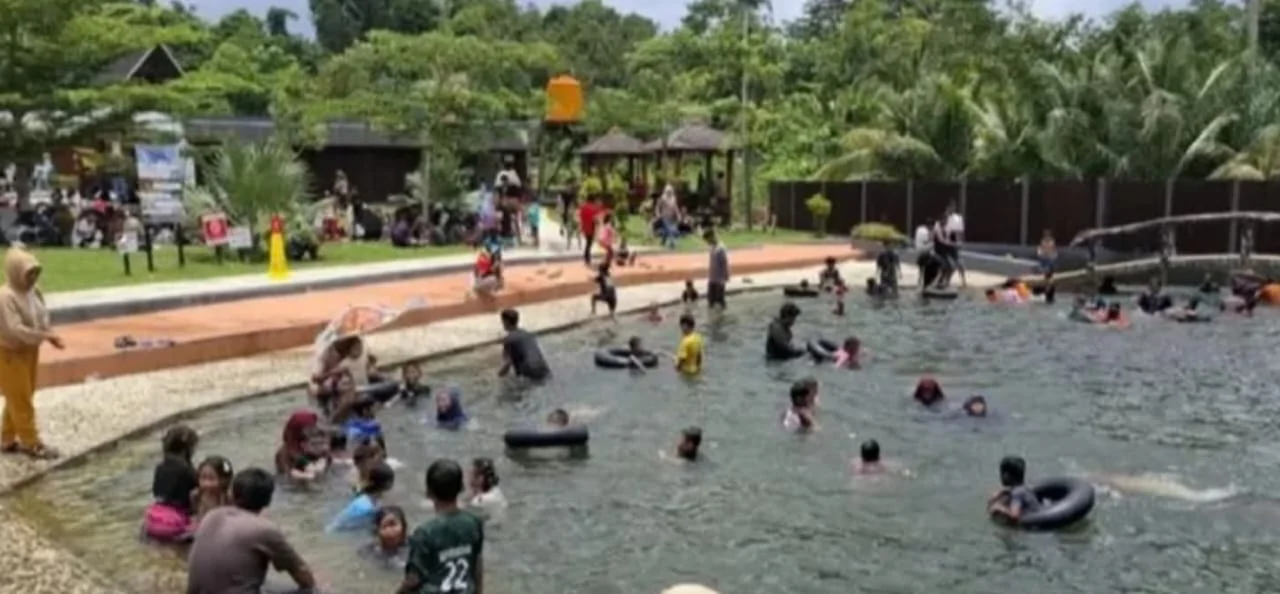 Destinasi wisata di Berau ramai pengunjung di momen Libur Lebaran.