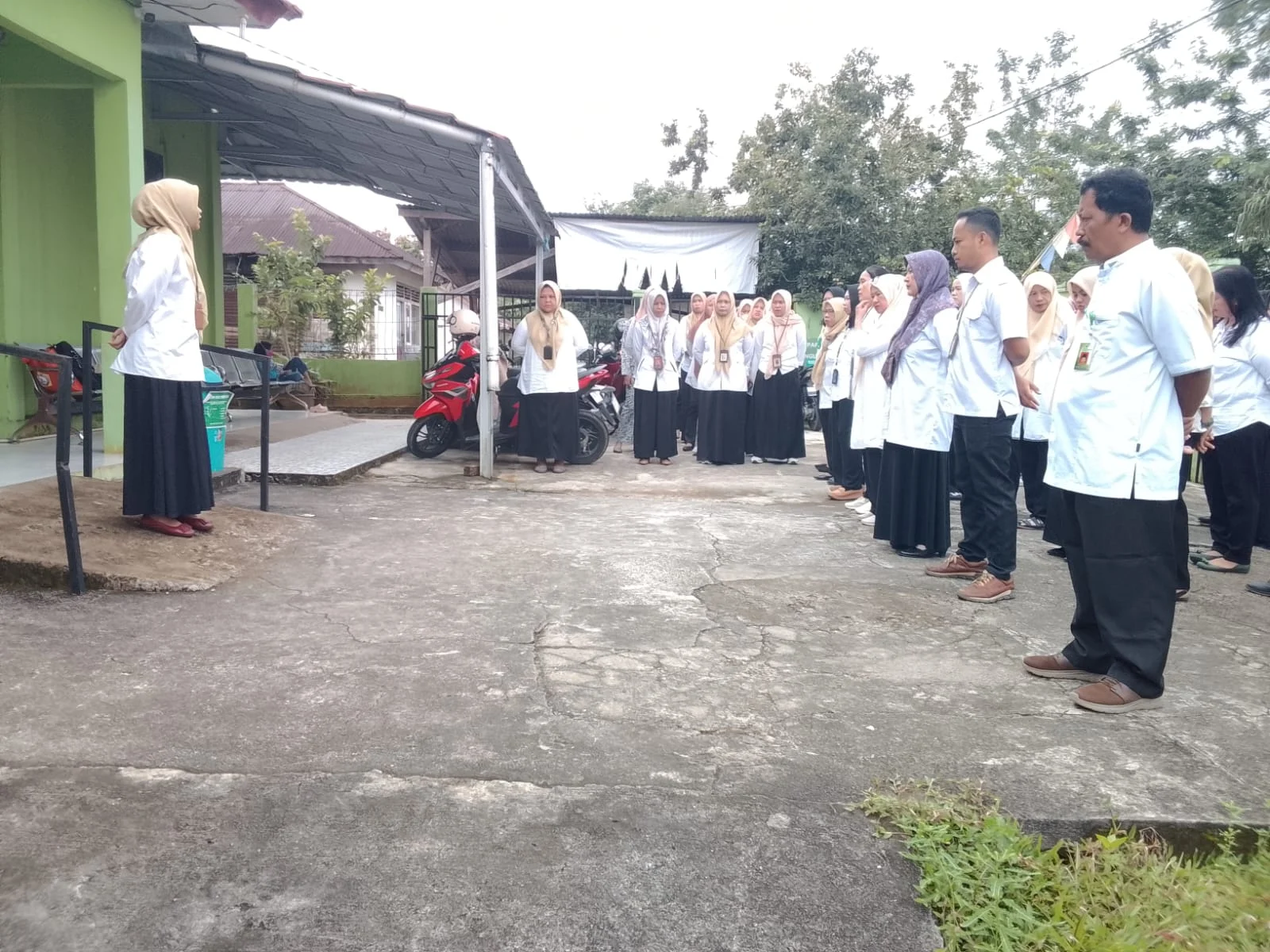 Apel pagi pukesmas air Beliti,hari pertama sesudah lebaran idul Fitri 1447hijirah,25-maret.2026kecamatan tuah negeri kabupaten Musi Rawas mantab.