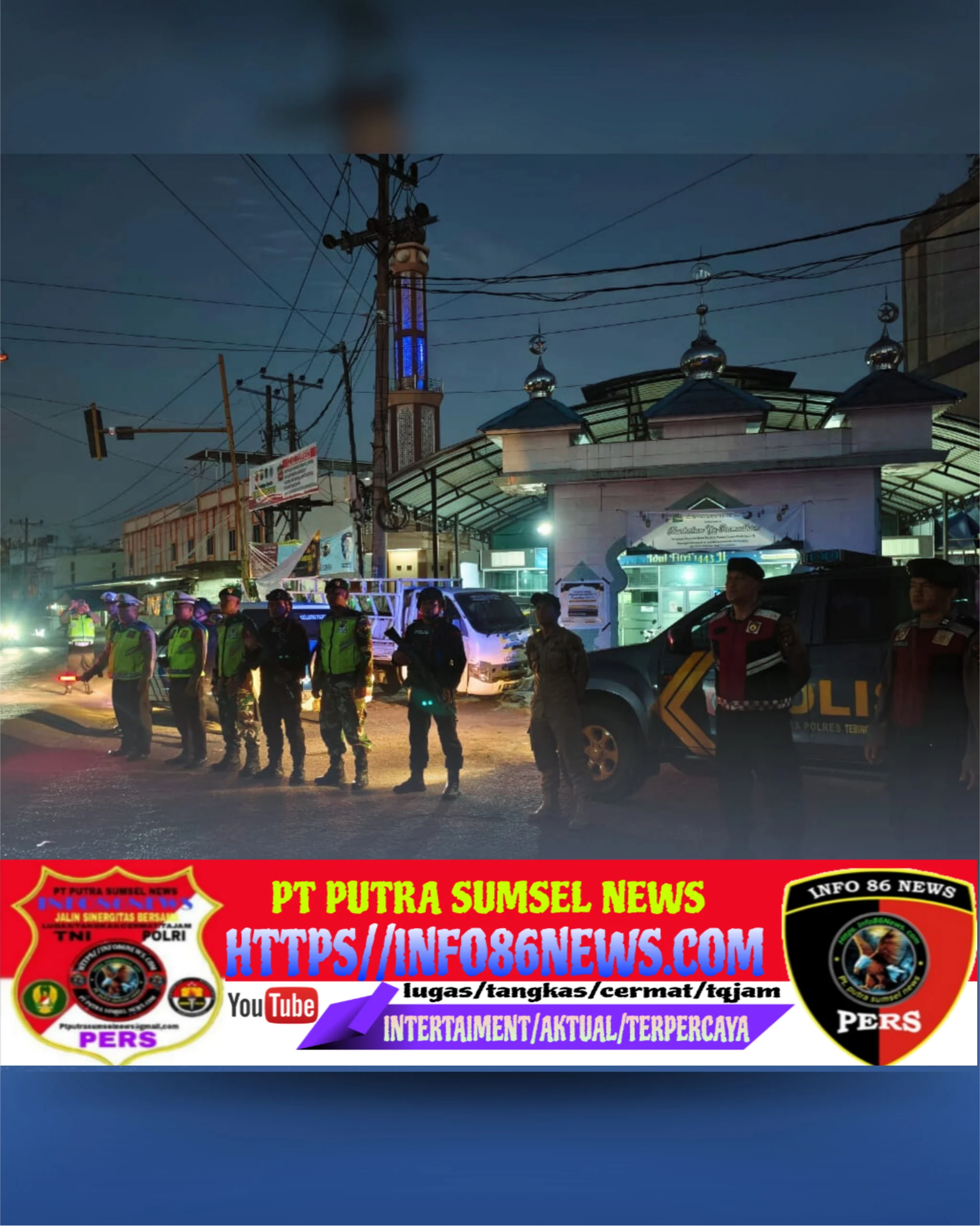 Patroli Subuh Ramadhan, Brimob Polda Sumut dan Polres Tebing Tinggi Pastikan Kota Tetap Aman dan Kondusif.
