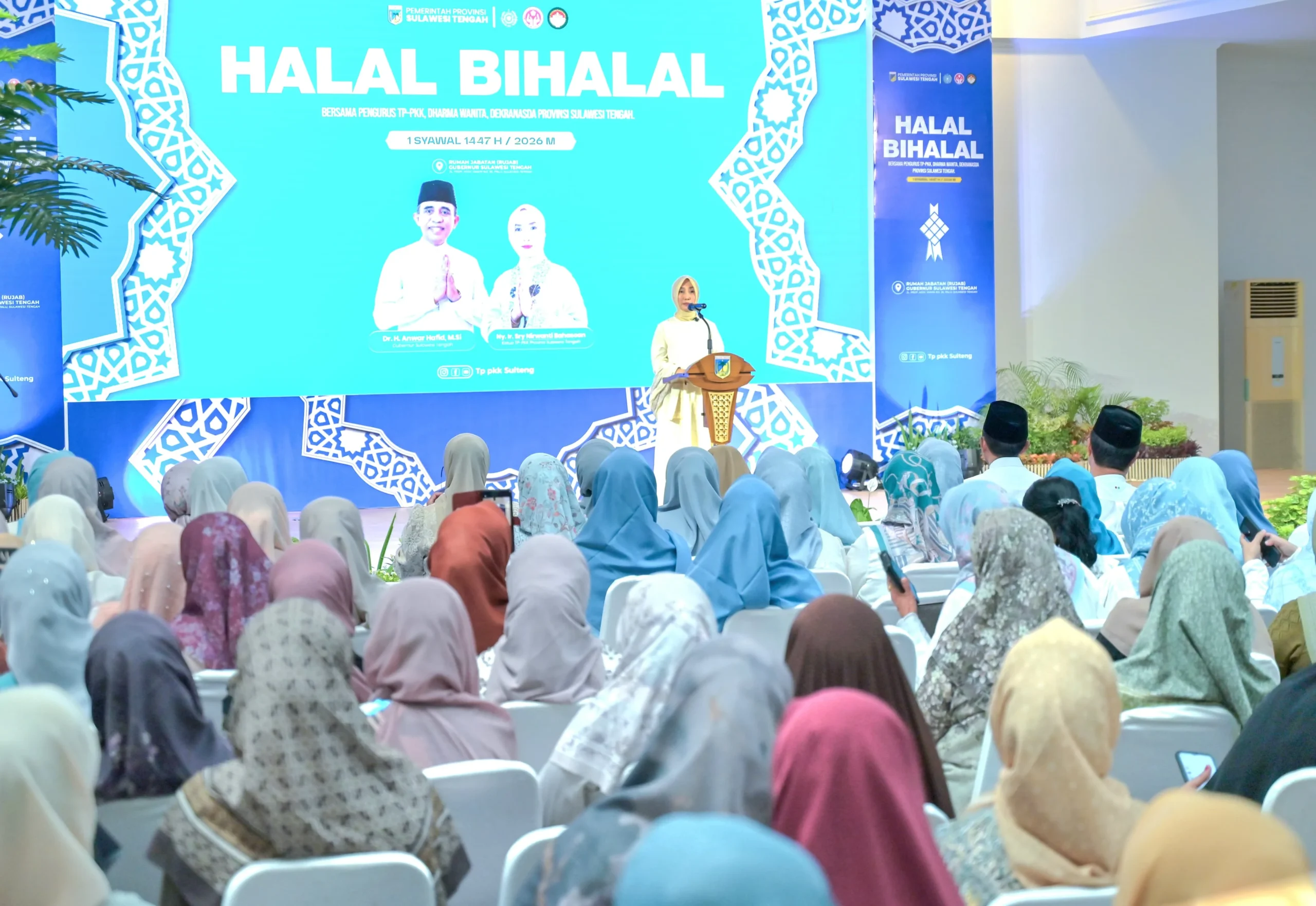 *Perkuat Kebersamaan, Gubernur Anwar Hafid Soroti Konsep 4K di Halal Bihalal TP-PKK*