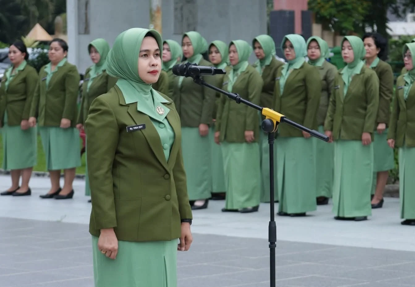 Ketua Persit KCK Cabang XXXV Dim 0208 Pimpin Ziarah Rombongan di TMP Kisaran