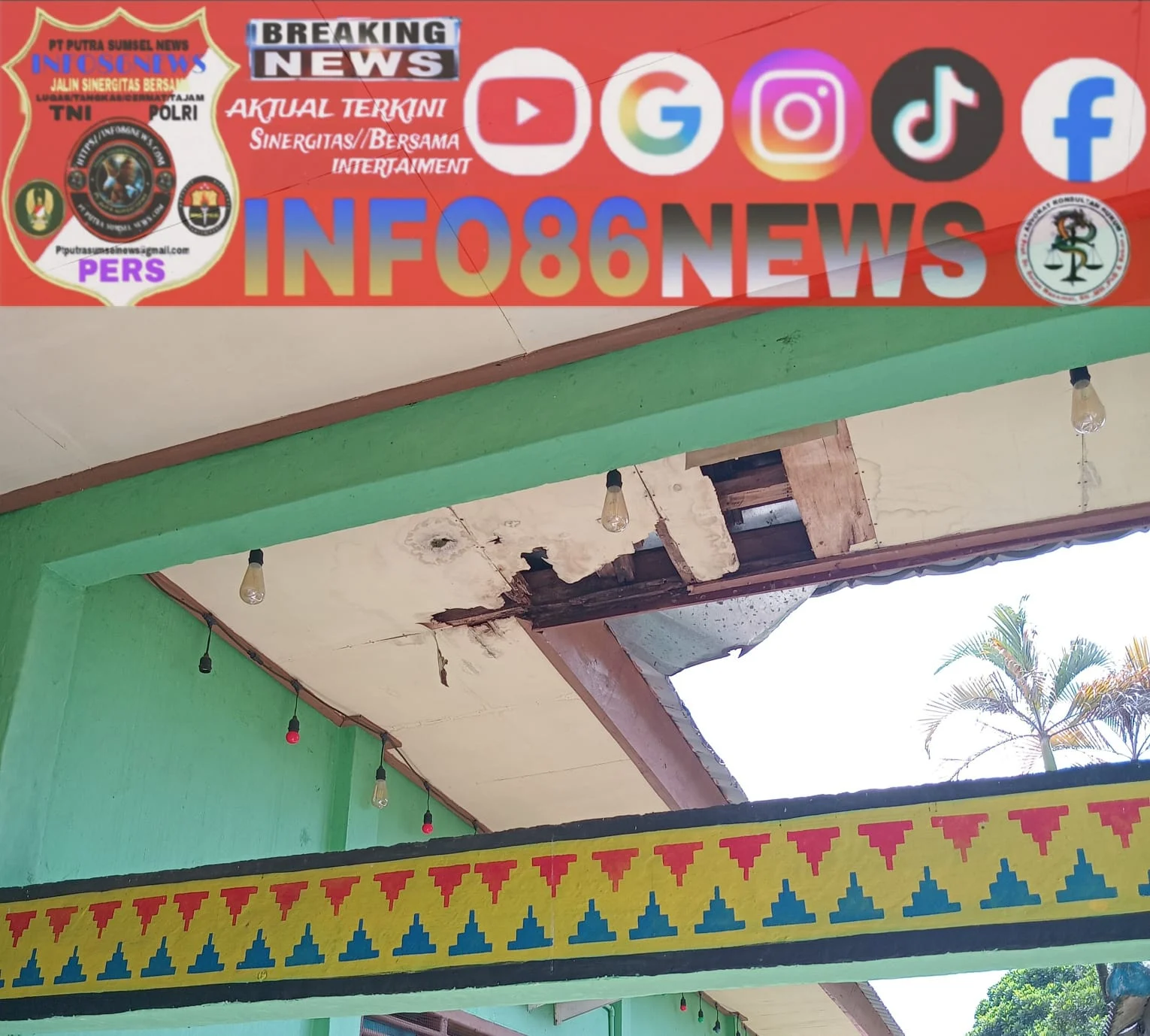 Atap Rusak, Dana BOS Dipertanyakan: Sorotan ke Kepsek Wahyudin di SMP Negeri 3 Bukit Kemuning
