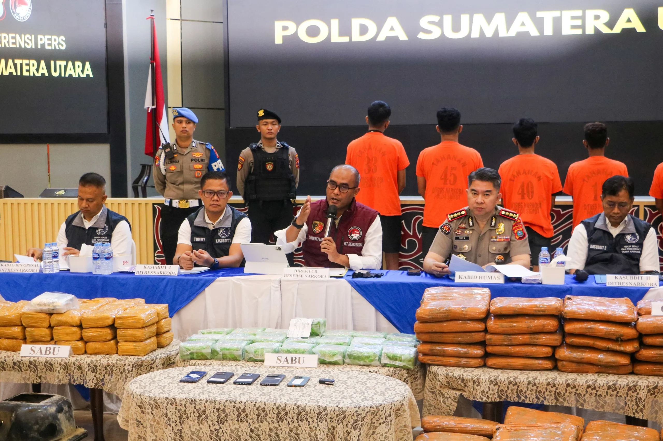 Selamatkan 813 Ribu Jiwa, Polda Sumut Gagalkan Peredaran 72 Kg Sabu dan 151 Kg Ganja
