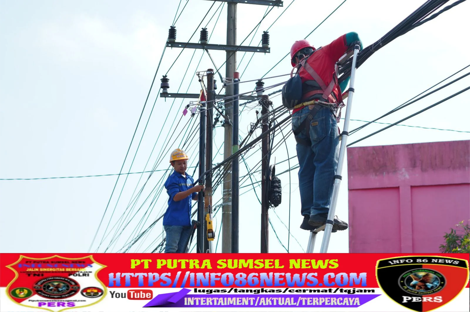 Pemkab OKI tata jaringan kabel utilitas udara semrawut