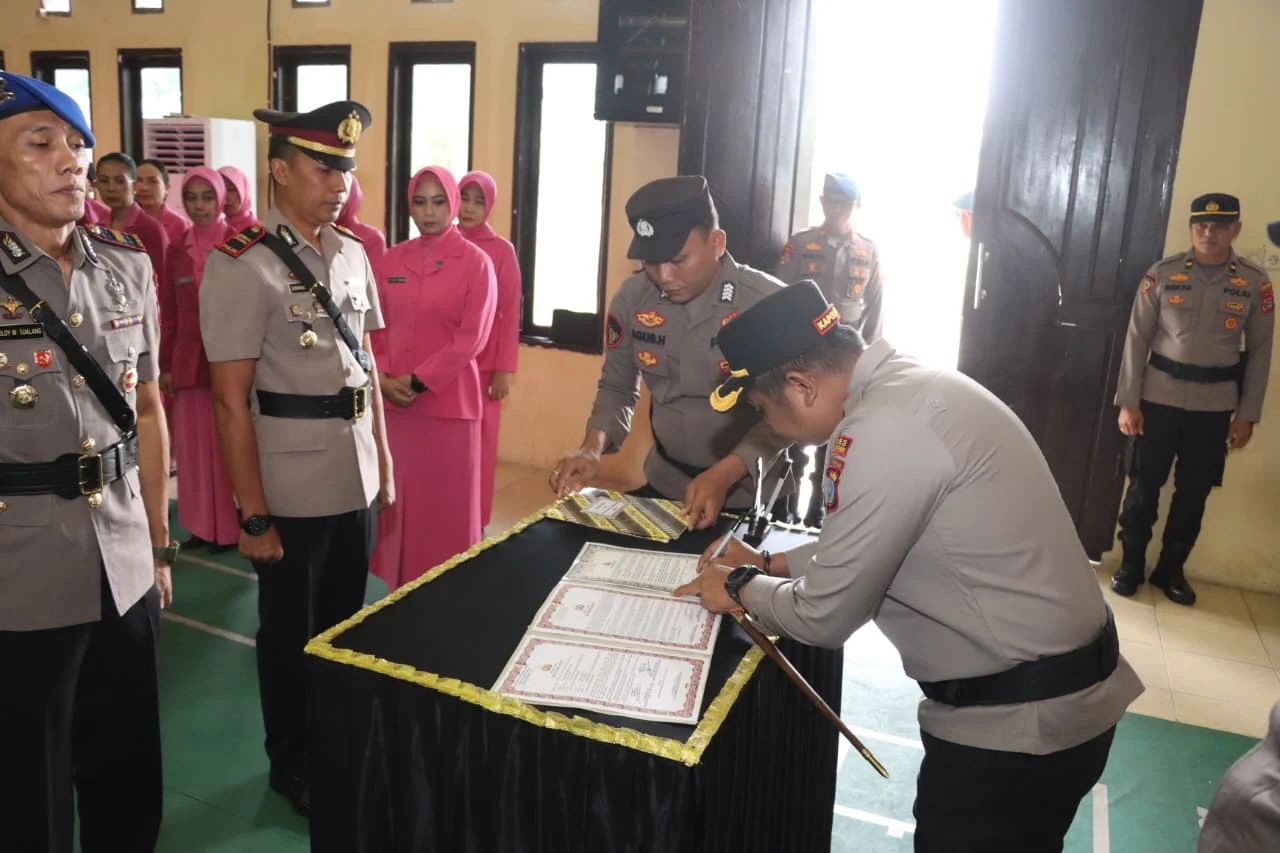 Sertijab Pejabat Strategis Polres Parigi Moutong, Kapolres Tegaskan Komitmen Tingkatkan Pelayanan Humanis dan Profesional
