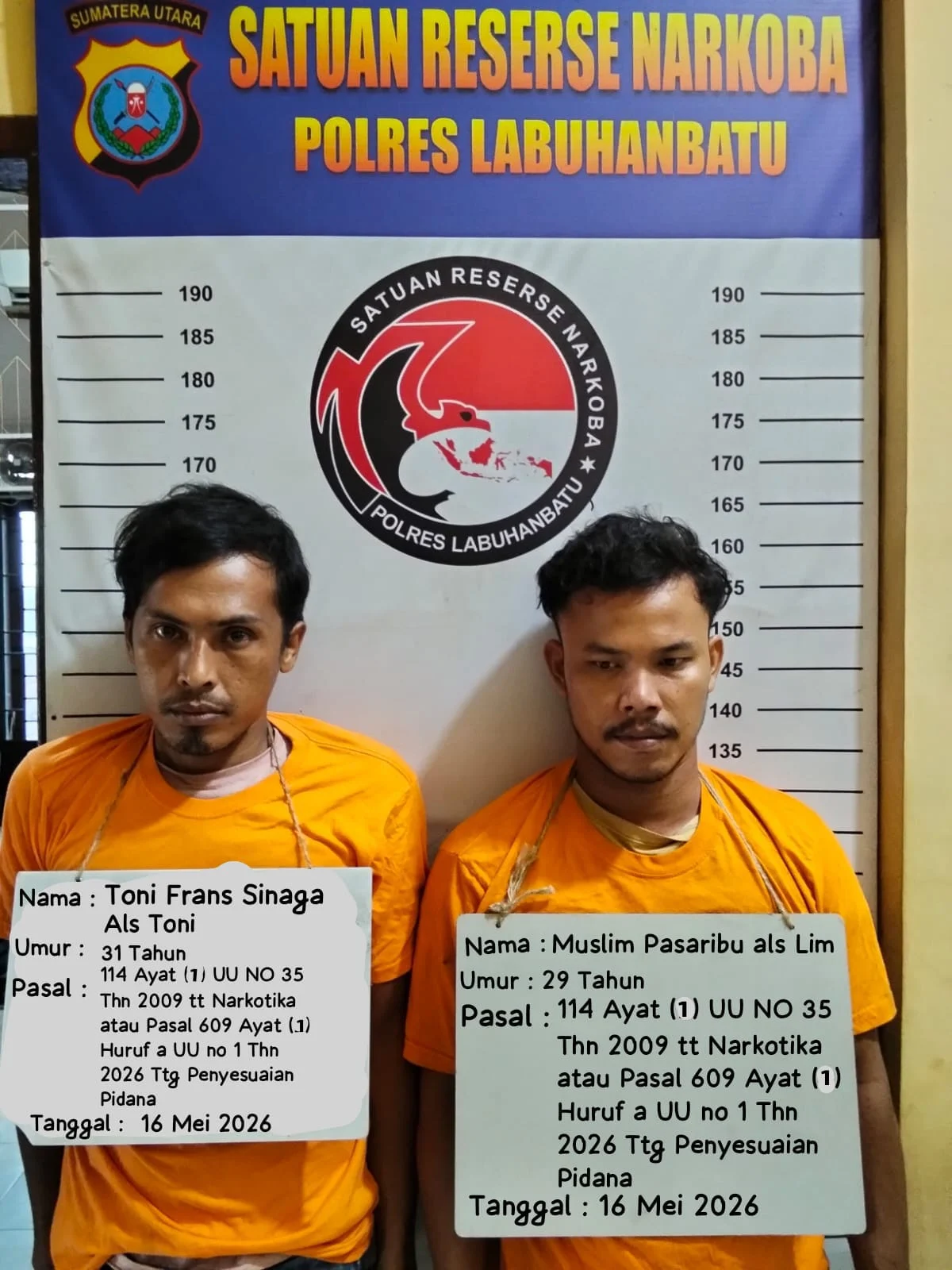 Satres Narkoba Polres Kabupaten Labuhanbatu Giling Pelaku Pengedar Narkotika Jenis Sabu Di Ajamu. 