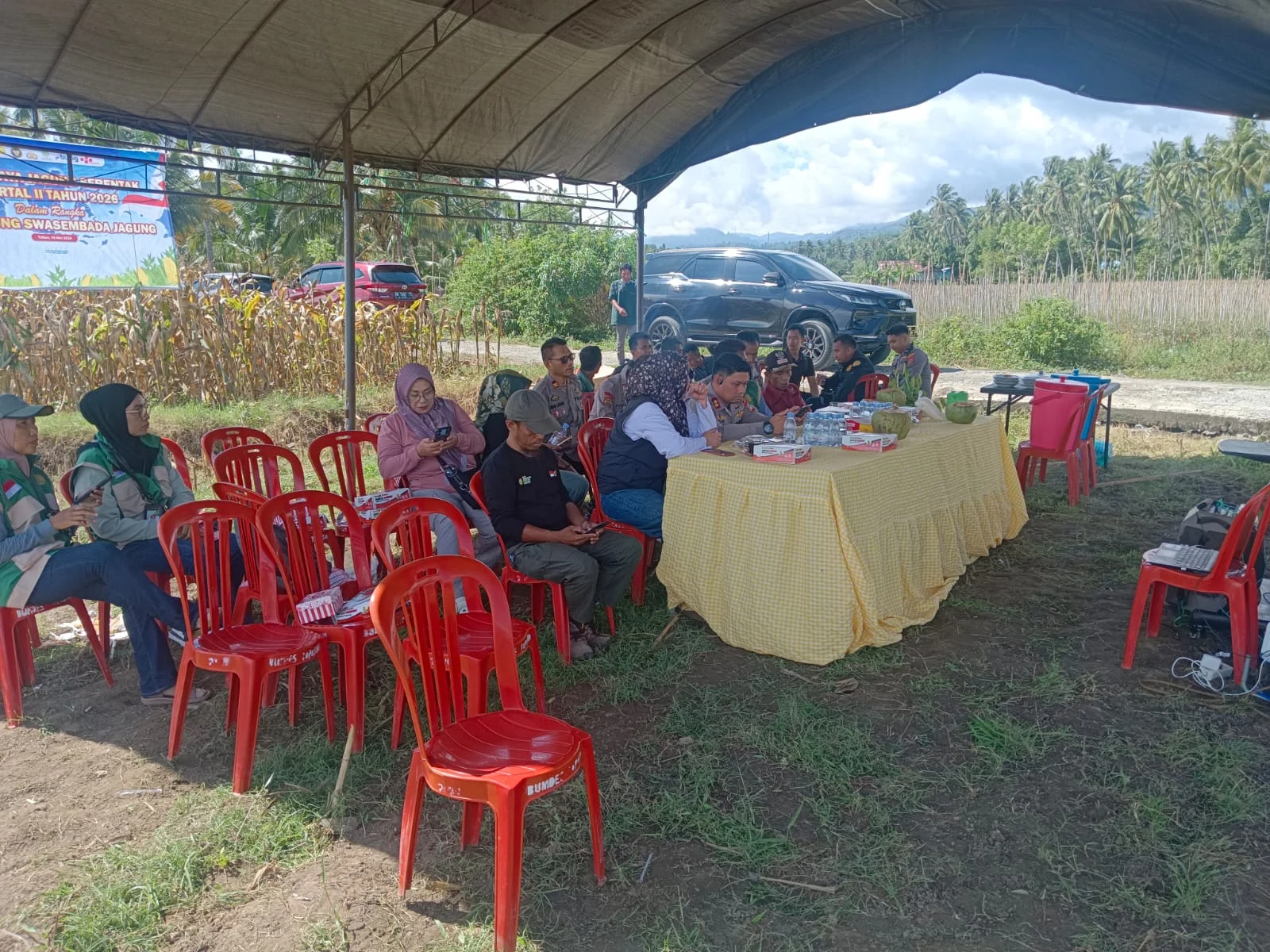 Kapolres Donggala, Pimpin Langsung Panen Raya Jagung Serentak Kuartal II 2026, Serta Launching Operasional 166 SPPG POLRI Secara Virtual Di Desa Labuan Toposo, Kac. Labuan, Donggala
