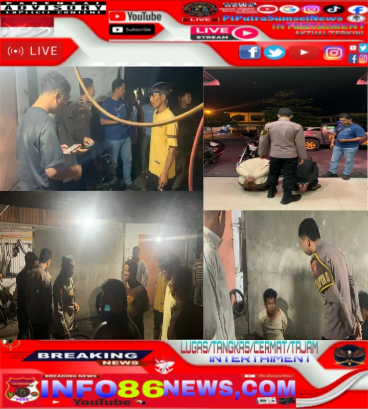 Personel Polres Batu Bara Respon Cepat 110 Amankan Terduga Pelaku Pencurian di Desa Sumber Padi.