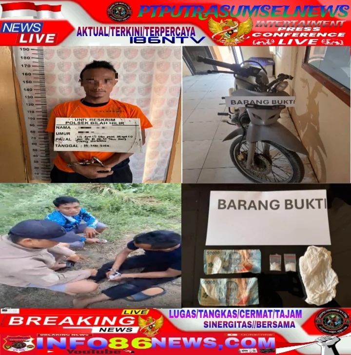 Bukti Nyata Komitmen Berantas Narkoba Sabu Tim Polsek Bilah Hilir Polres Labuhanbatu Kembali Amankan Diduga Pengedar Narkoba.