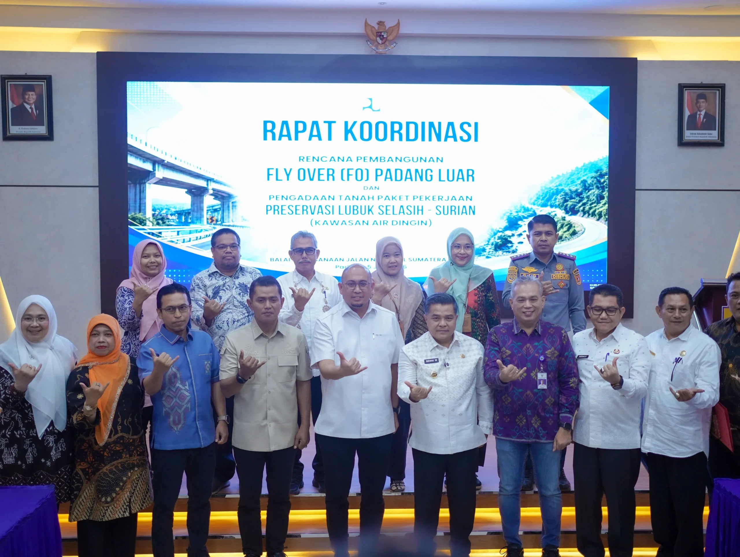 Bupati Solok Ikuti Rapat Koordinasi Perencanaan Pembangunan Fly Over Padang Luar dan Pengadaan Tanah Jalan Lubuk Selasih–Surian
