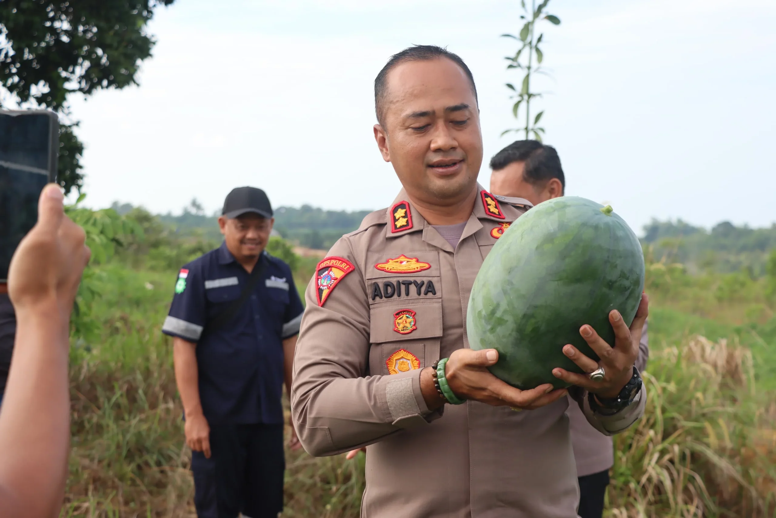 Polres Bangka Barat Sulap Lahan Kritis Menjadi Kebun Produktif, Panen 15 Ton Semangka