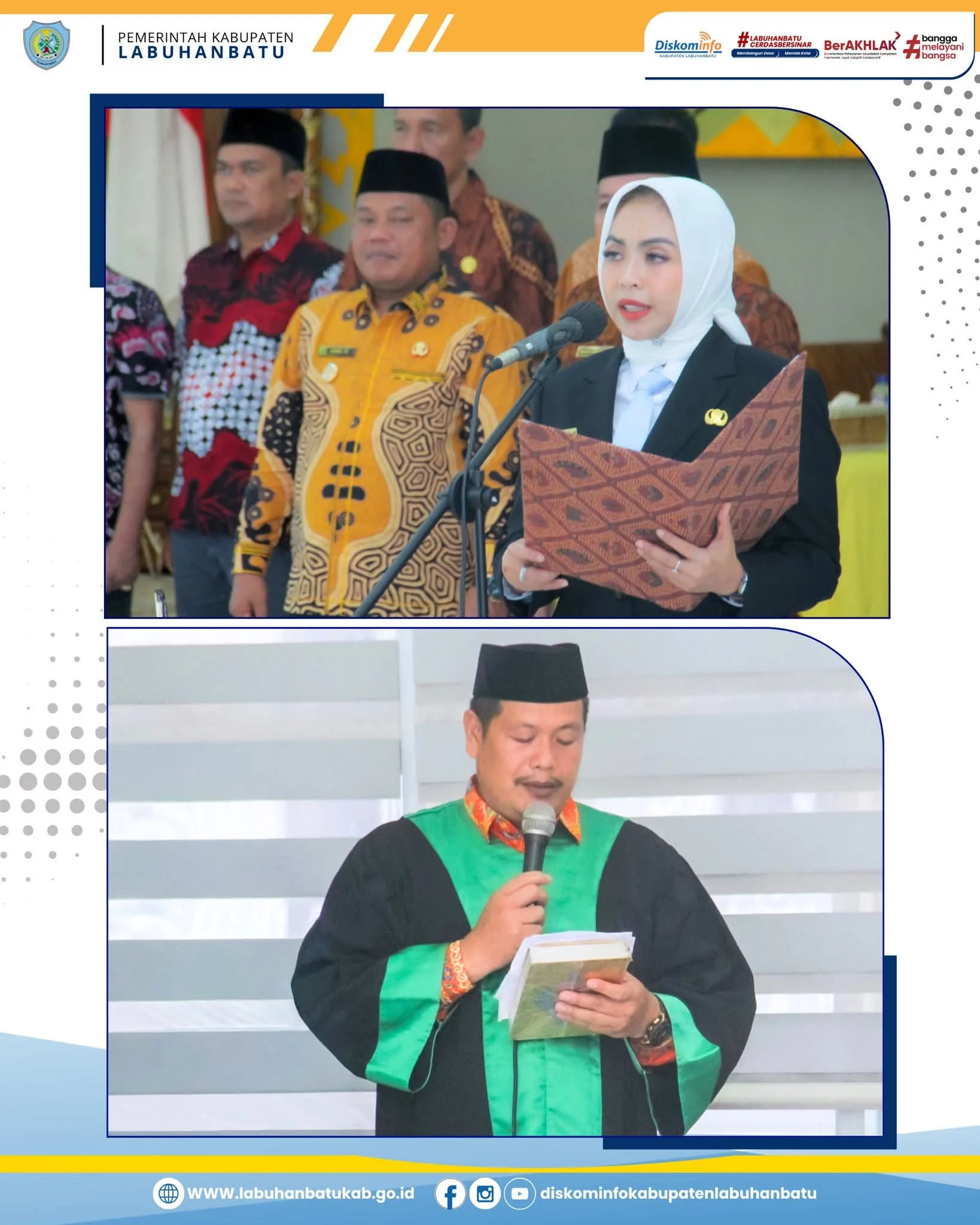 Bupati Kabupaten Labuhanbatu dr Hj Maya Hasmita Resmi Melantik 52 Pejabat, 6 Pejabat Tinggi Pratama.