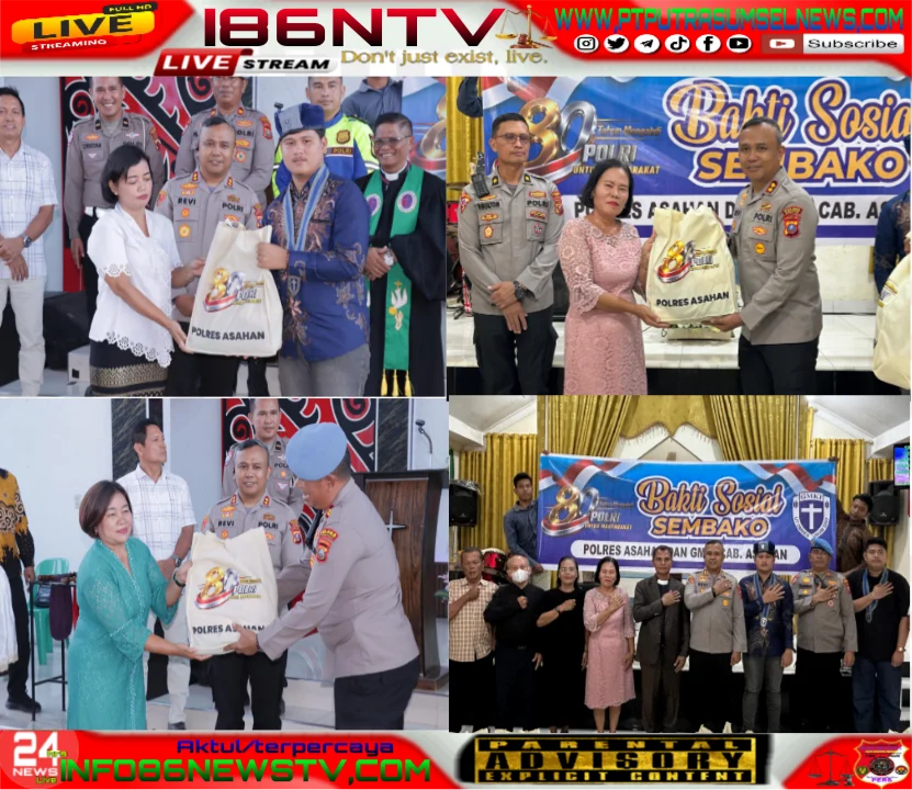 Polres  Asahan  Gelar Bakti Sosial Bersama GMKI Dalam Rangka  HUT Bhayangkara Ke -80 Tahun  2026