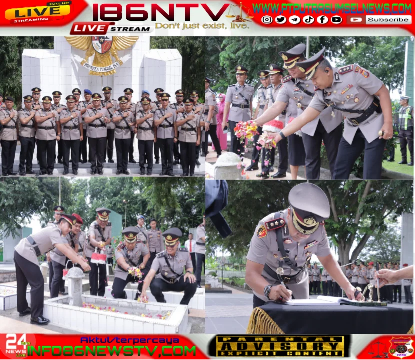 Polres  Asahan dan  Polres Batu  Bara Gelar Ziarah dan  Tabur  Bunga di TMP Kisaran , Wujud Penghormatan Kepada Pahlawan Jelang Hari Bhayangkara Ke-80
