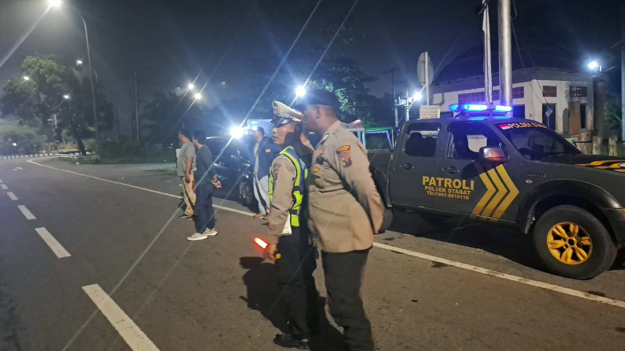 Antisipasi Aksi Balap Liar Premanisme dan Knalpot Brong,Tim UKL Polres Langkat Laksanakan Patroli Malam.