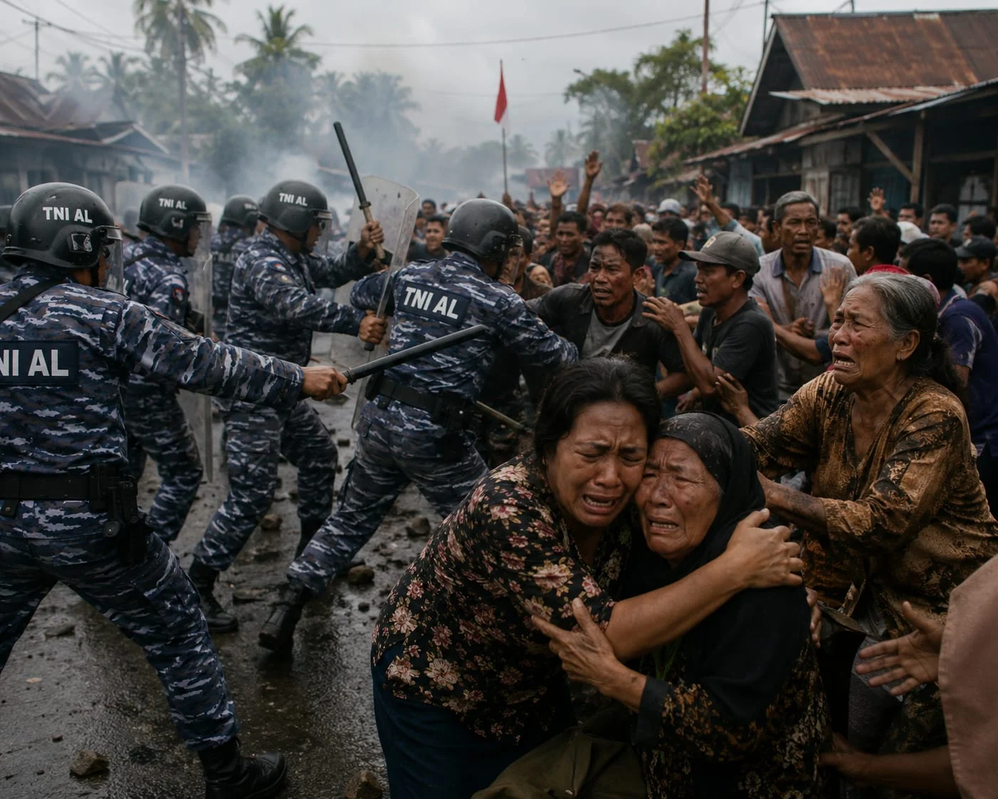 Penertiban Lahan Garapan di Deli Serdang TNI AL dengan Warga Berakhir Ricuh
‎