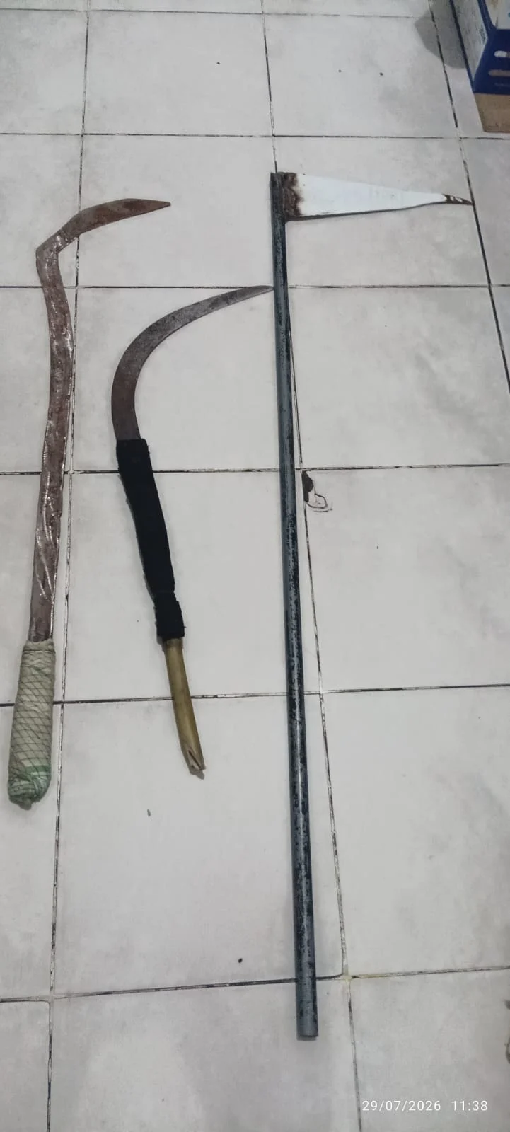 Sat Reskrim Polres Asahan Amankan Remaja Pembawa Sajam yang Diduga Hendak Terlibat Tawuran Geng Motor