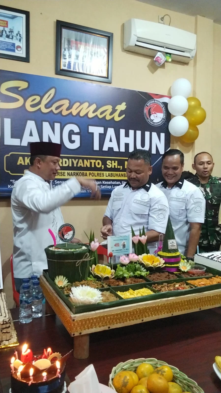 Dandim 0209/LB Hadiri Ultah Ke 49 Kasat Narkoba Polres Kabupaten Labuhanbatu dan Aliansi Ormas Ummat Islam Serta Tim MSN.
